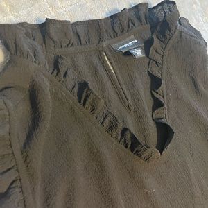 Black transparent dress shirt